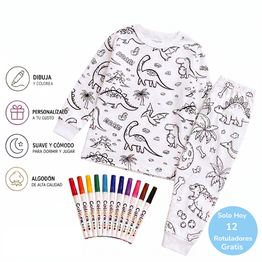 Pijama Infantil para Colorear
