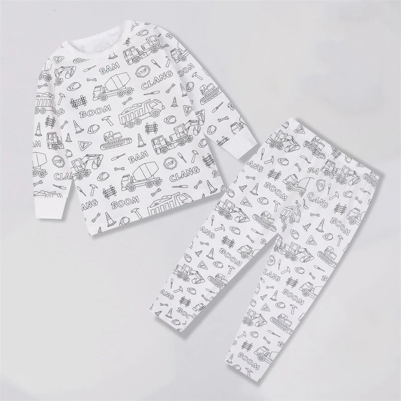 Pijama Infantil para Colorear