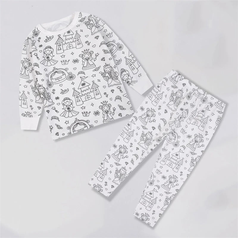 Pijama Infantil para Colorear