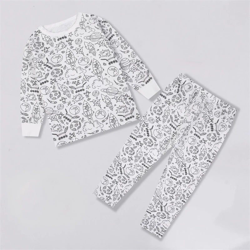 Pijama Infantil para Colorear