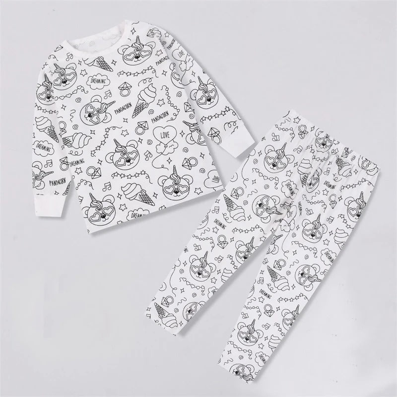 Pijama Infantil para Colorear